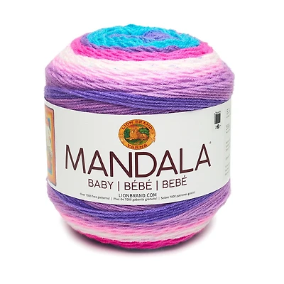 Lion Brand Yarn Mandala Baby Unicorn Cloud 526-209 Baby Cake Yarn