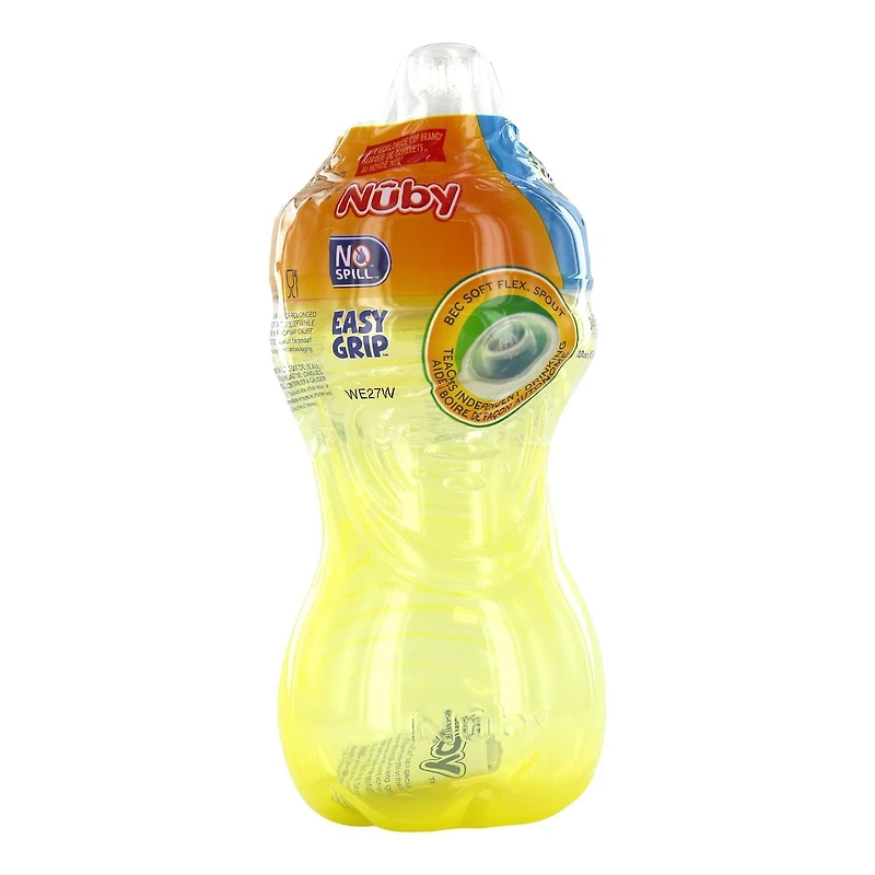 Gobelet en plastique pour tout-petits No-Spill™ Base Easy Grip™ de Nûby™, avec Bec Soft Flex™ Un gobelet, 10 oz/300 mL