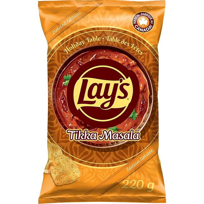 Lay’s Tikka Masala Flavoured Potato Chips, 220 g.