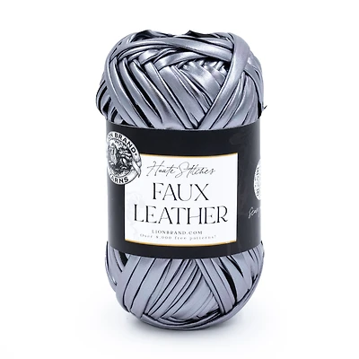 Fil Lion Brand Haute Stitches Faux Leather Renard Argente Fil #6 Super Bulky 120g/ 36m, 1-CT
