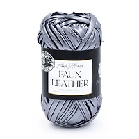 Fil Lion Brand Haute Stitches Faux Leather Renard Argente Fil #6 Super Bulky 120g/ 36m, 1-CT