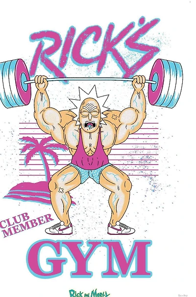 Rick And Morty - Rick's Gym Wall Poster, 22.375" x 34"