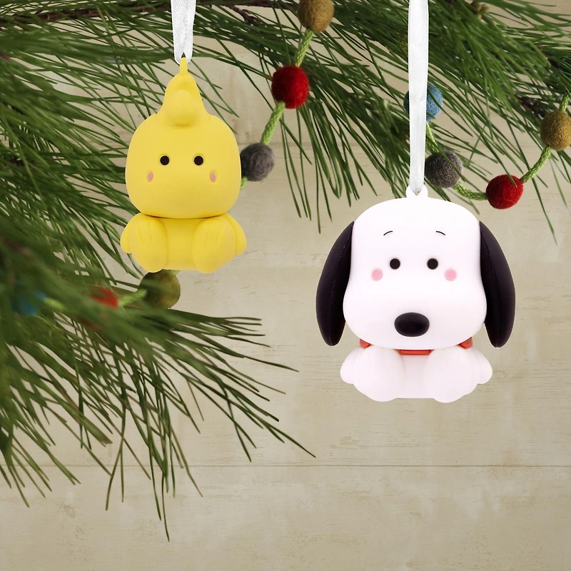 Hallmark Christmas Ornaments (Better Together Peanuts Snoopy and Woodstock Magnetic), Set of 2
