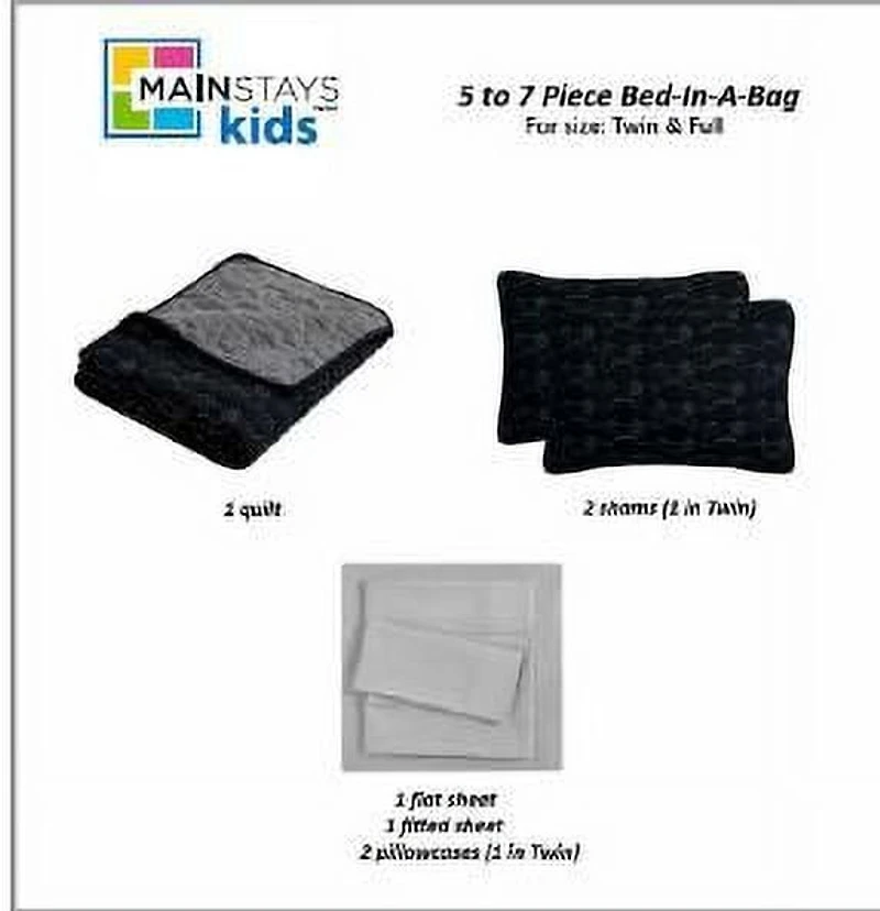 Couette réversible Mainstays Kids  dans un sac
