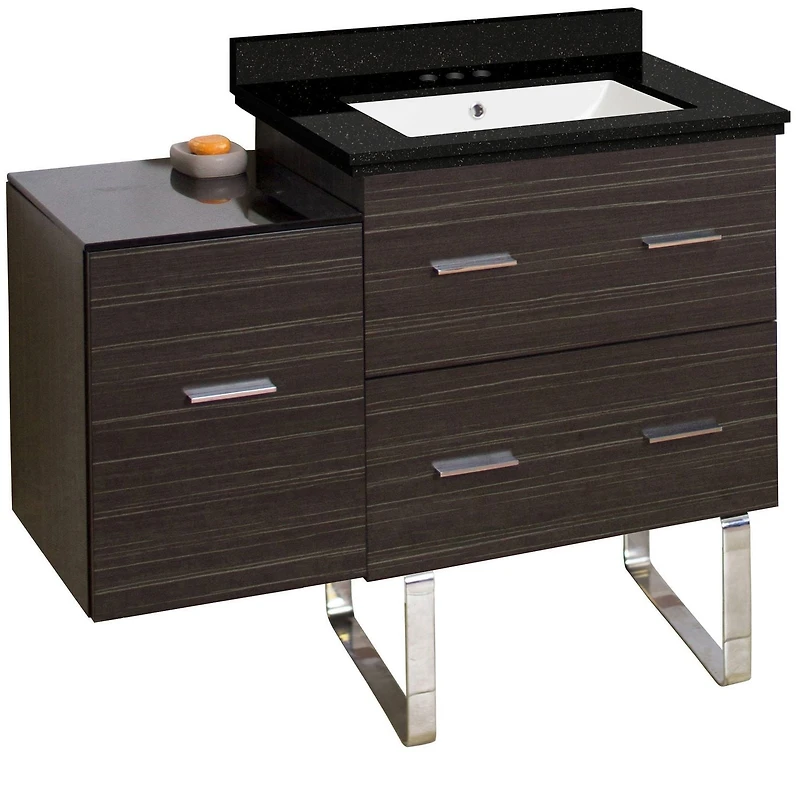 American Imaginations 23.75-in. W Wall Mount White Vanity Set For 1 Hole Drilling  AI-18748