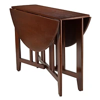 Alamo Double drop leaf round table in Walnut Finish - 94142