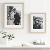 DesignOvation Gallery 14" x 18" Matted to 11" x 14" Natural Picture Frame