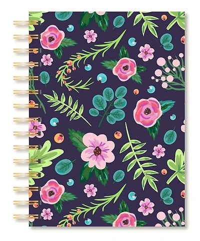 Markings by C.R. Gibson Medium Twin Wire Journal,<br>Multi-Color Floral and Leaves Print