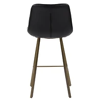 CorLiving Christoff Farmhouse Modern Upholstered Indoor Counter-Height Barstools with  Metal Legs - Set of 2
