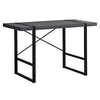 Monarch Specialties Bureau, Bureau À Domicile, Ordinateur Portable, 48"l, Travail, Métal, Stratifié, Gris, Noir, Contemporain, Moderne