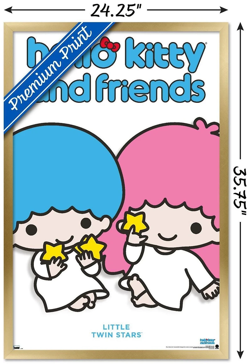 Hello Kitty and Friends: Hello - Little Twin Stars Feature Series Wall Poster with Pushpins