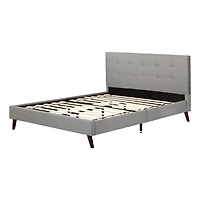 South Shore, Fusion collection, Full Complete Upholstered Bed Soft Gray