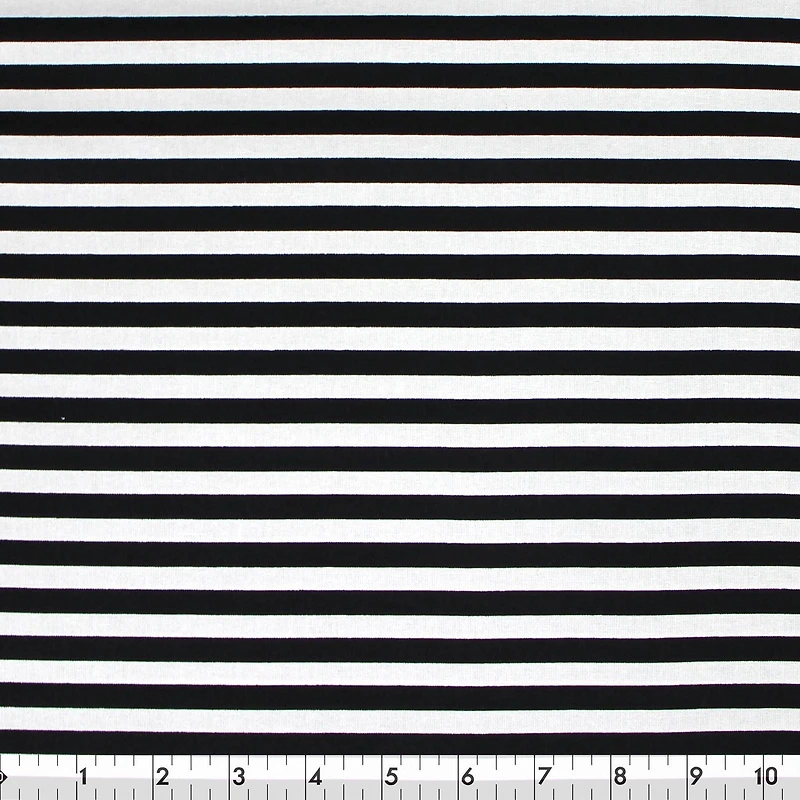 Fabric Creations Black and White Stripes Fat Quarter Pre-Cut Fabric - 18" x 21" / 45cm x 53cm, 18" x 21" / 45cm x 53cm