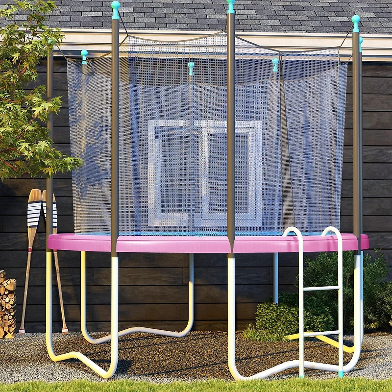 Soozier 12FT Trampoline Pad Spring Cover, Waterproof, Pink