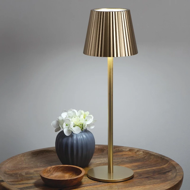 Lampe tactile portable à DEL en métal Merkury Innovations 14 pouces, or