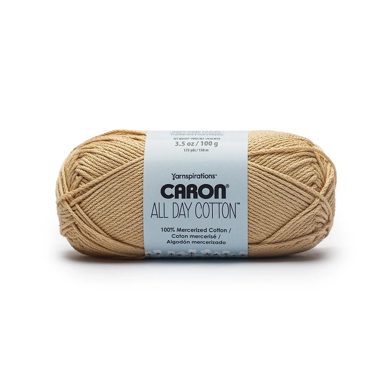 Caron® All Day Cotton™ #4 Worsted (Medium) Cotton Yarn, 3.5oz/100g 173 Yards