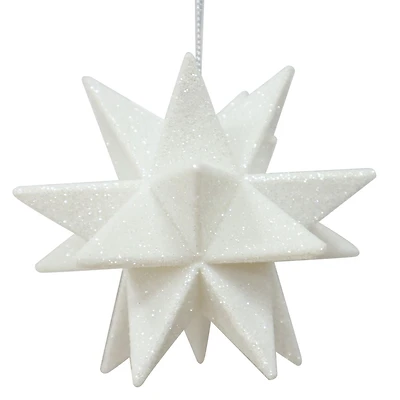 Holiday Time Ornement d'étoile scintillante blanche
