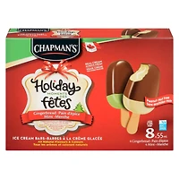 Chapman's Holiday Moments Gingerbread & Mint Ice Cream Bars in a Box, 8 x 55mL