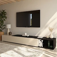 Meuble TV extensible (66 à 108 po) Nexera Arlo, Noir
