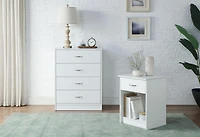 Mainstays Single Drawer Nightstand, White