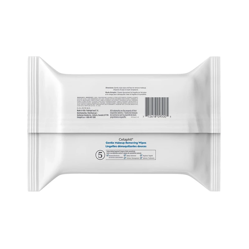 Lingettes démaquillantes douces Cetaphil 25 lingettes