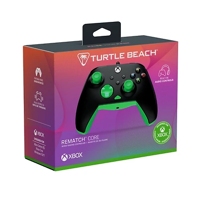 Turtle Beach® Rematch™ Core – Ghost Black Camo/Green Wired Gaming Controller for Xbox Series X|S & Xbox One | Windows 10 & 11