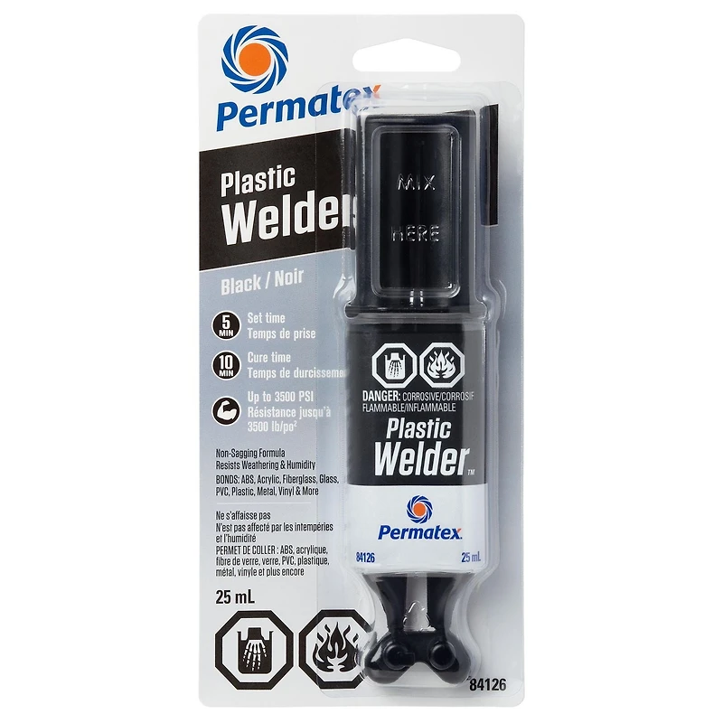 Permatex Plastic Welder Black Adhesive, 25 mL