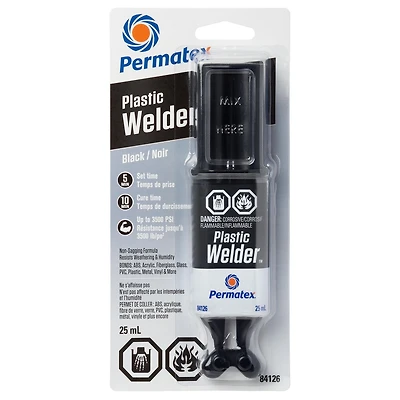 Permatex Plastic Welder Black Adhesive, 25 mL