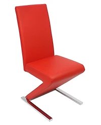 Chaise de salle à manger Zen canadienne rouge (Ensemble de 2)