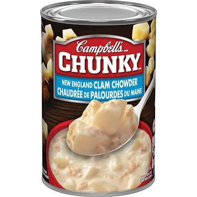 Campbell's® Chunky® New England Clam Chowder Ready to Serve Soup, Shelf Stable, Ready to serve soup 515 mL