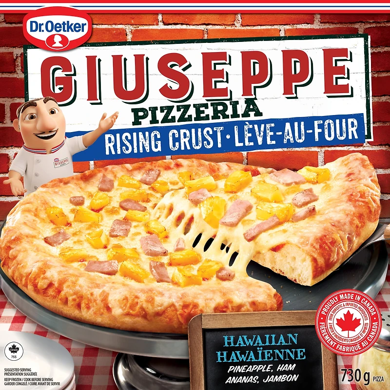 Dr. Oetker Giuseppe Pizzeria Rising Crust Hawaiian Pizza, 730 g