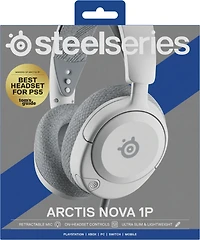 SteelSeries Arctis Nova 1P Gaming Headset (PS5/PS4, Xbox, Switch, PC, Mac, mobile), Multi-Platform Support (3.5mm jack)
