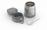 Thermos Pot alimentaire FUNtainer isolé sous vide en acier inoxydable avec couvercle snack, 295 ml, gris