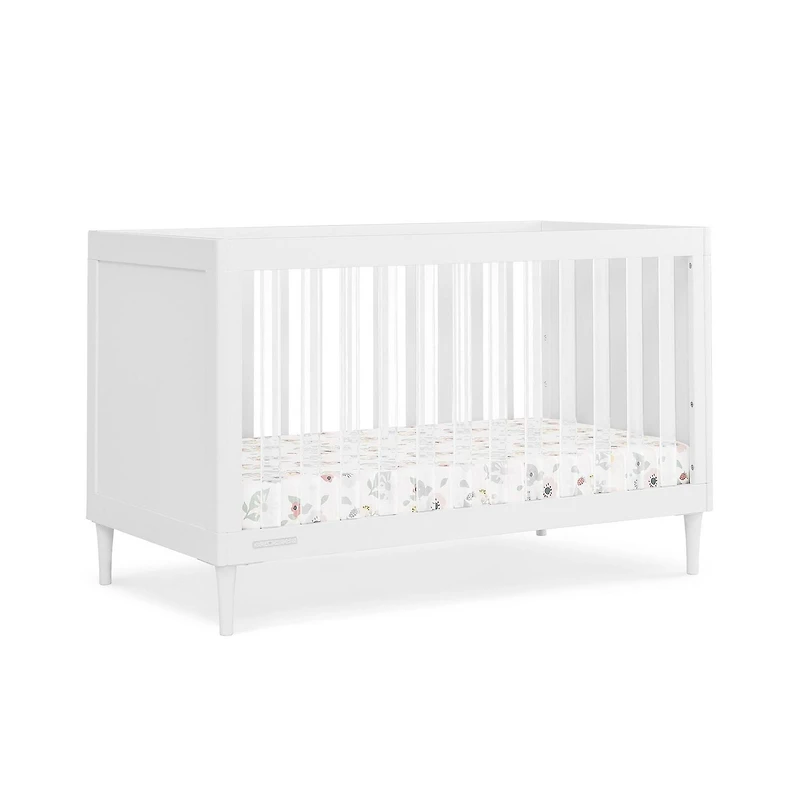 Delta Children Bowie 4-in-1 Convertible Crib - Greenguard Gold Certified, Bianca White