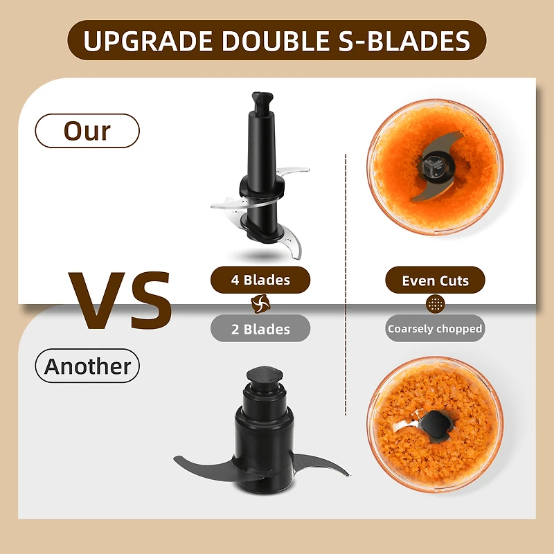 Hachoir 3 tasses Mainstays, noir, Plastique Hachoir 3 tasses Mainstays – Noir