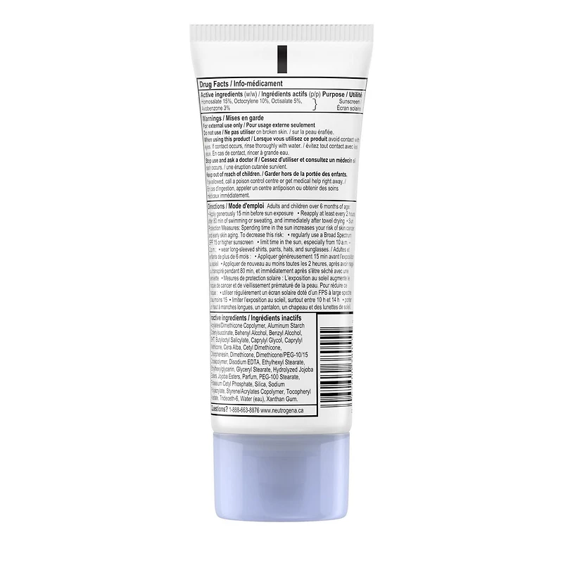 Neutrogena Ultra Sheer Écran Solaire Visage FPS 60, Non Gras, Léger