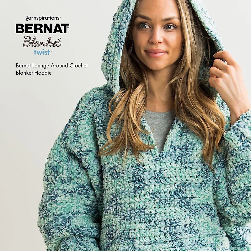 Bernat® Fil Couverture Twist™, Polyester #6 Super Volumineux, 10,5oz/300g, 220 Yards Fil super extensible en polyester #6