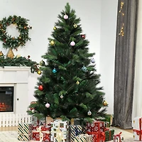 HOMCOM 6FT Artificial Christmas Tree Xmas Tree Holiday Home Decoration with Automatic Open, Green
