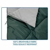 Ozark Trail 0C Sleeping Bag, 92"(L) x34" (W),Temp Rating +32℉/+0℃, Polyester Fabric, Outer Green, Sleeping Bag