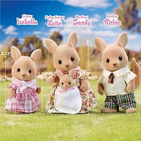 Calico Critters Hopper Kangaroo Family, Set of 4 Collectible Doll Figures