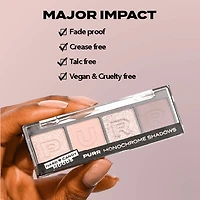 Hard Candy, Moods Shadow Palette, 4 teintes monochromes audacieuses et modulables, PURR, 0,10 oz 3g