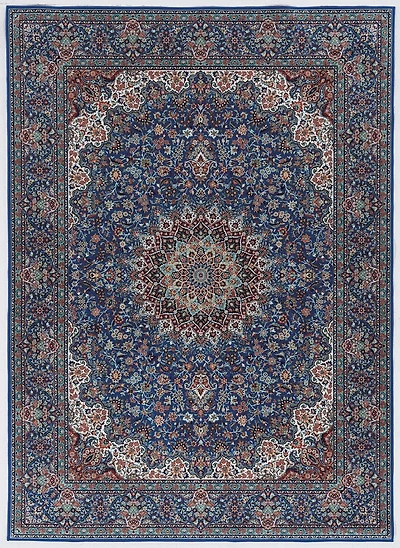 Emerald Landis Ivory & Blue 3'3" x 5' Accent Rug