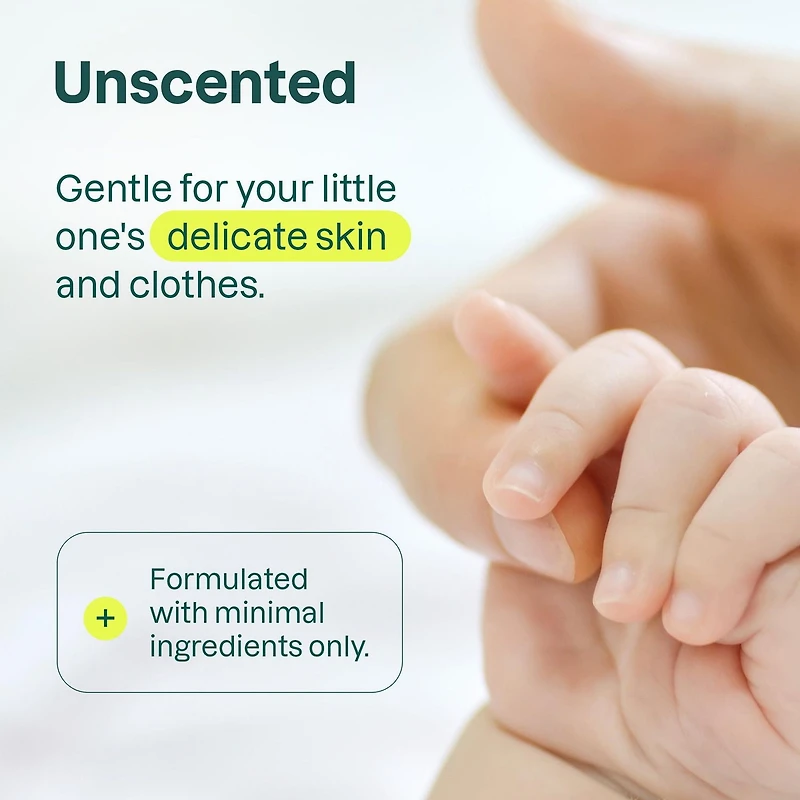 ATTITUDE baby leaves, Détergent à Lessive, Recharge, Non Parfumé, 80 Brassées