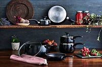 Batterie de cuisine en aluminium 10 pièces T-fal Expert Noir