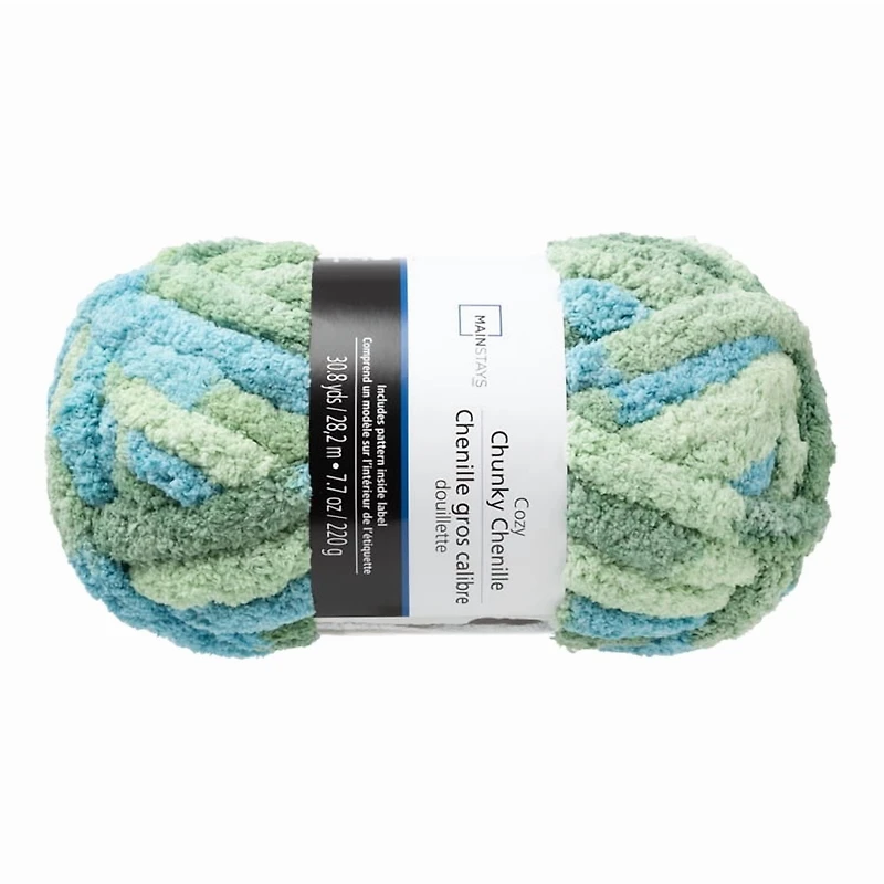 MS Chunky Seafoam Polyester Yarn, MAINSTAYS CHUNKY SEAFOAM