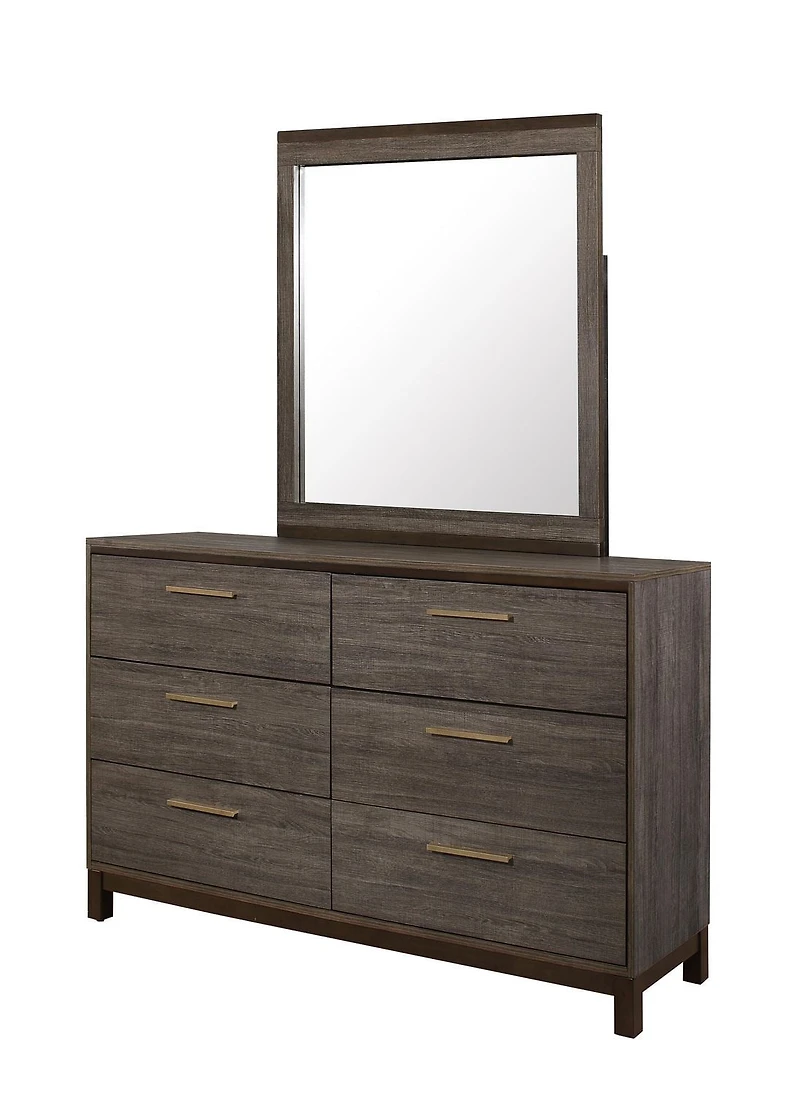 Topline Home Furnishings Commode Texture Bois Gris