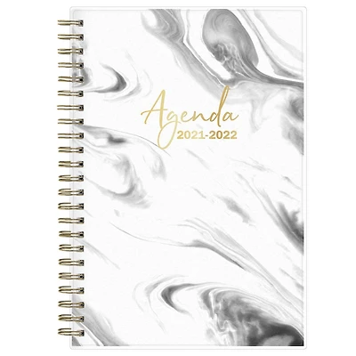 Agenda hebdomadaire/mensuel Blue Sky Marble, format moyen, année 2021-2022