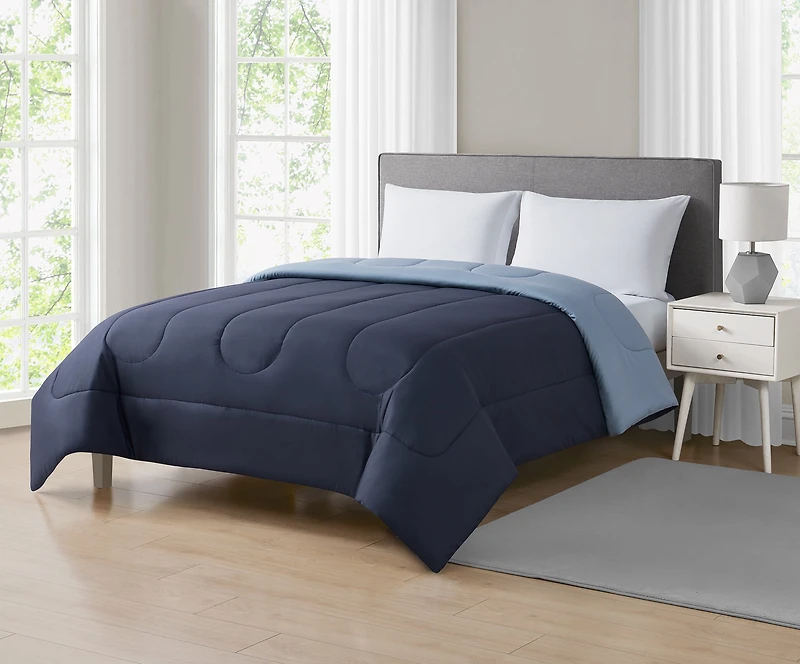 Mainstays Couette Marine Reversible Double/Grand MAINSTAYS PL EDREDON BLEU DBL/GRD