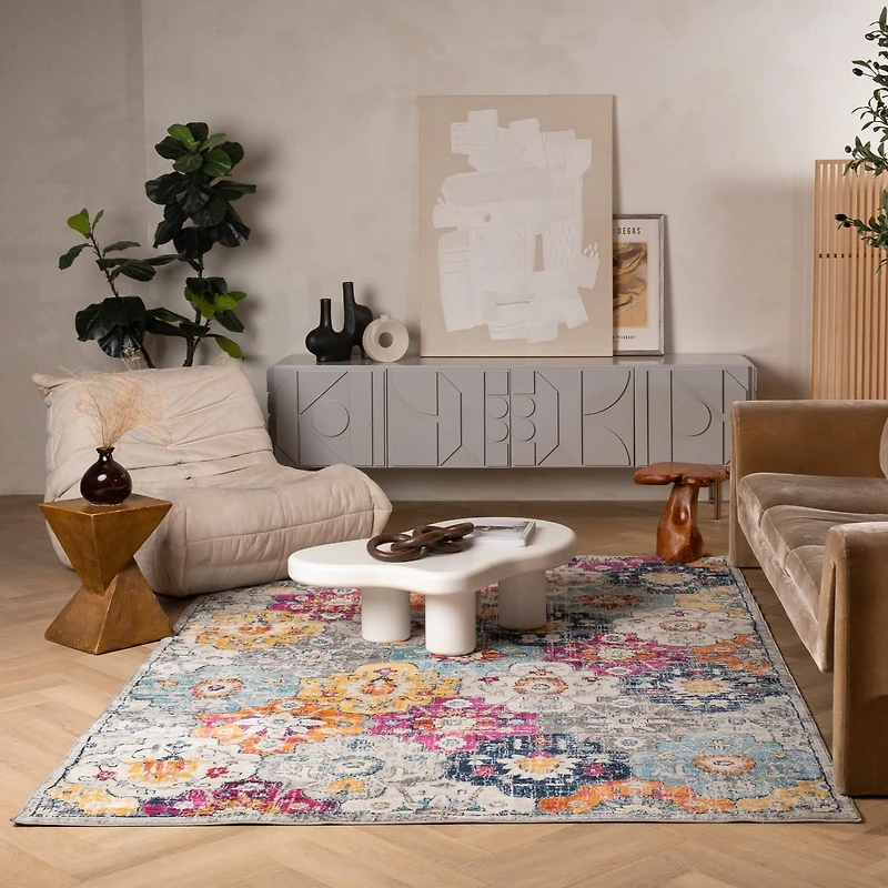 Rug Branch Savannah 2' x 9' (Exact Size: 2'3" 9') Mid-Century Modern Indoor Runner Rug, Rust Grey, Contemporary Entryway, Hallway, Bathroom, and Kitchen