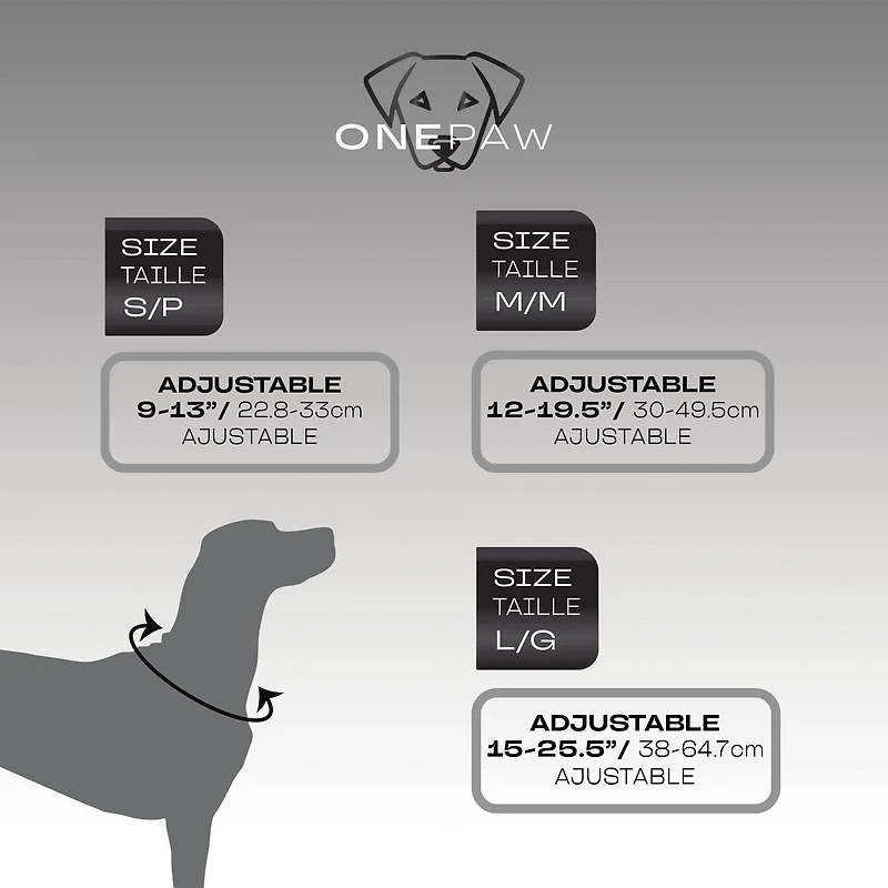 One Paw, Collier à sangle pour chiens, plusieurs couleurs et tailles disponibles